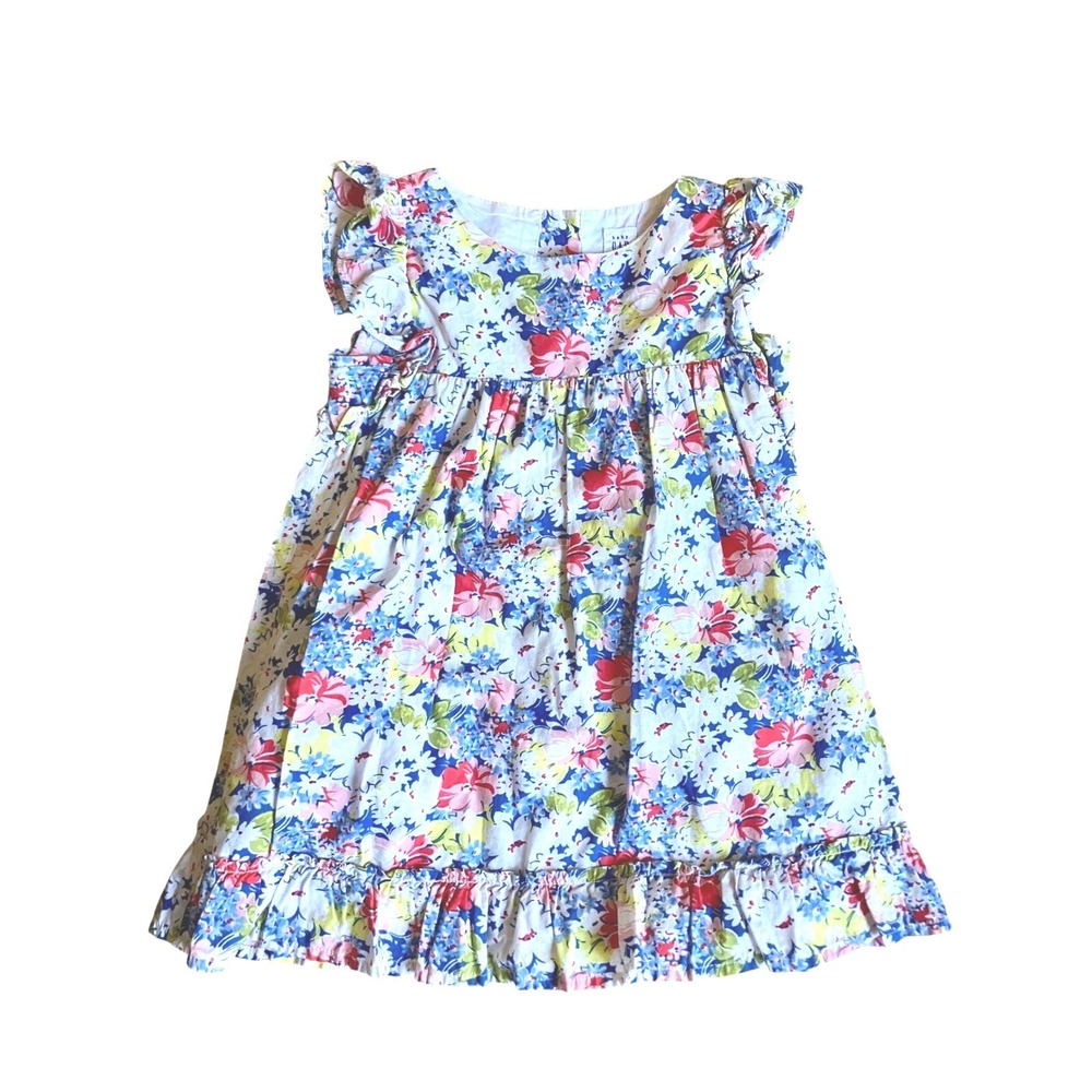 Gap Kids Girls 3 Years Floral Ruffle Sun Dress Cotton Lined Summer Party